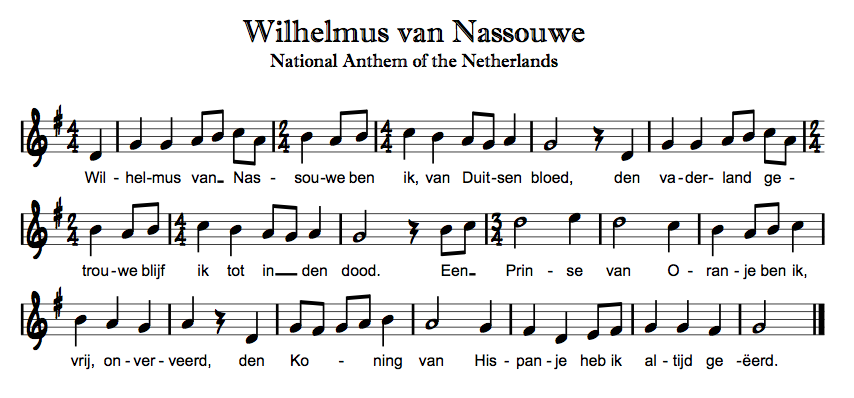 Image result for lagu kebangsaan belanda